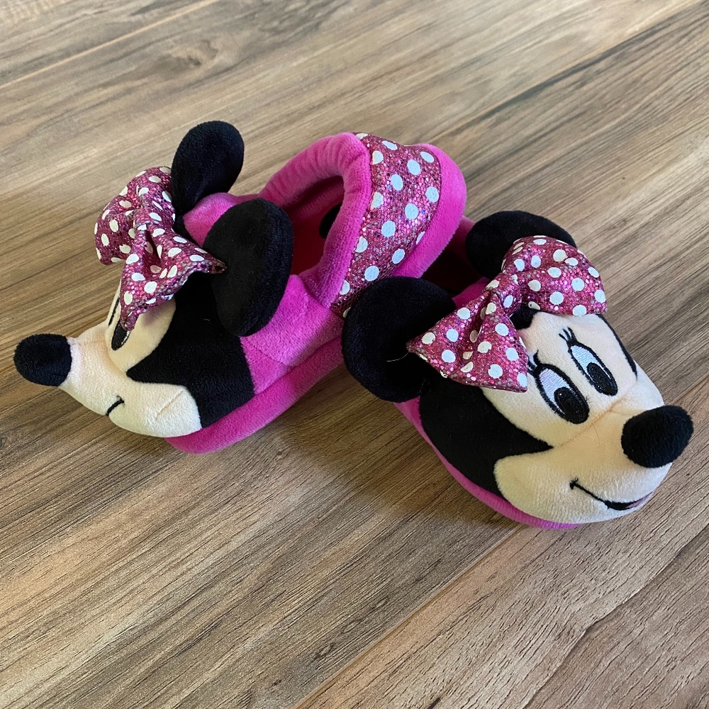 Disney Minnie Mouse Toddler Slippers Size 5-6